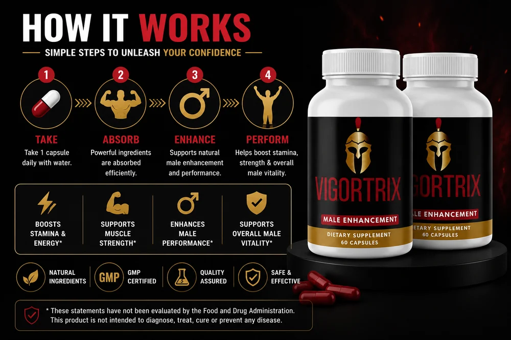 Vigortrix men's vitality and stamina support capsules